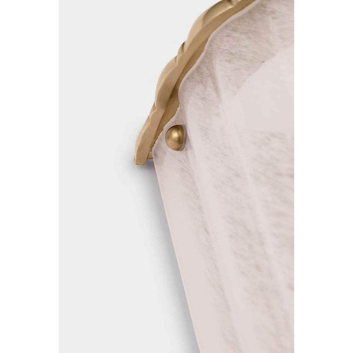 AERIN Rosehill 20" Linear Sconce in Hand-Rubbed Antique Brass with White Strie Glass W6.5" x H20" x E5.25"