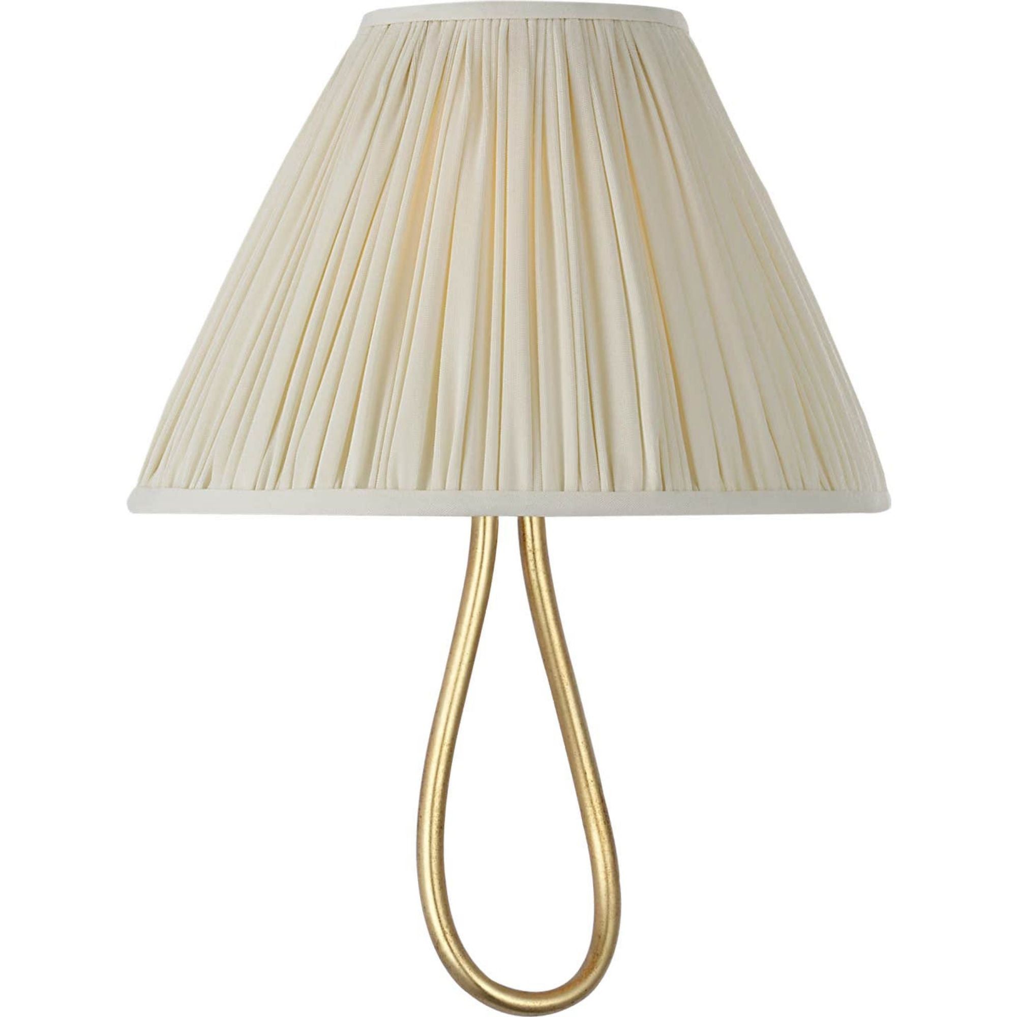 AERIN Jeanne 10" Single Sconce in Gild with Silk Pleated Shade W10" x H12.75" x E5.75"