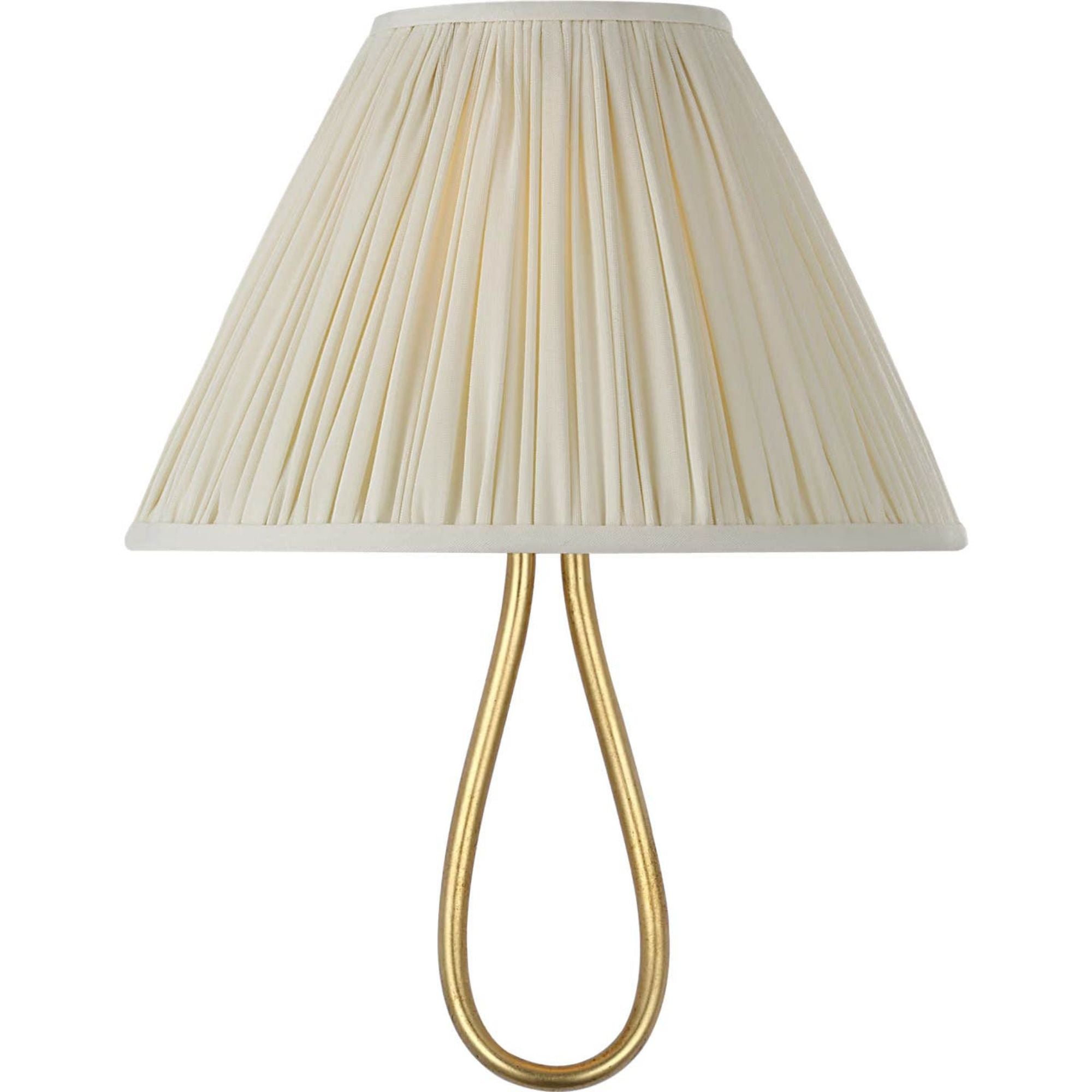 AERIN Jeanne 10" Single Sconce in Gild with Silk Pleated Shade W10" x H12.75" x E5.75"