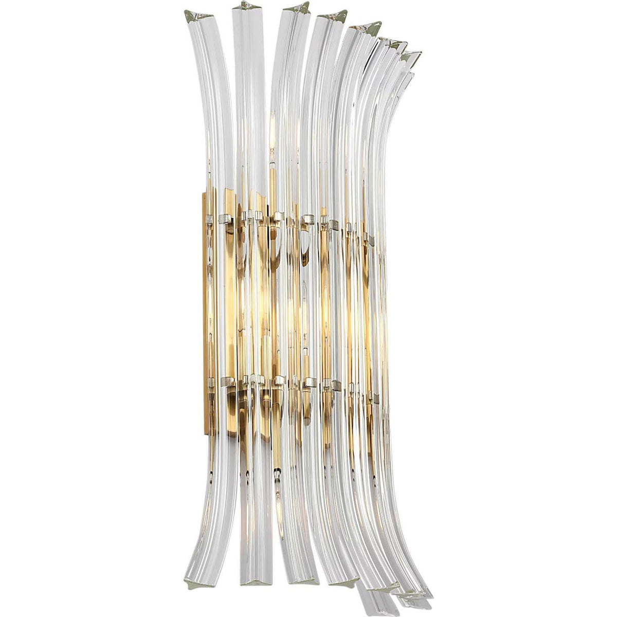 AERIN Rhine 21" Sconce in Hand-Rubbed Antique Brass with Crystal W11.75" x H20.75" x E6"