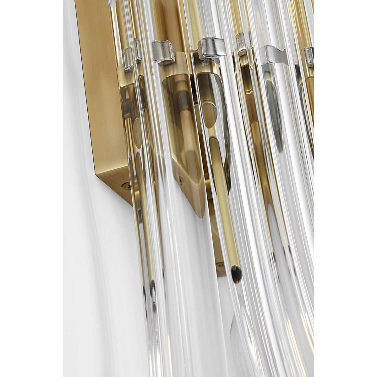 AERIN Rhine 21" Sconce in Hand-Rubbed Antique Brass with Crystal W11.75" x H20.75" x E6"