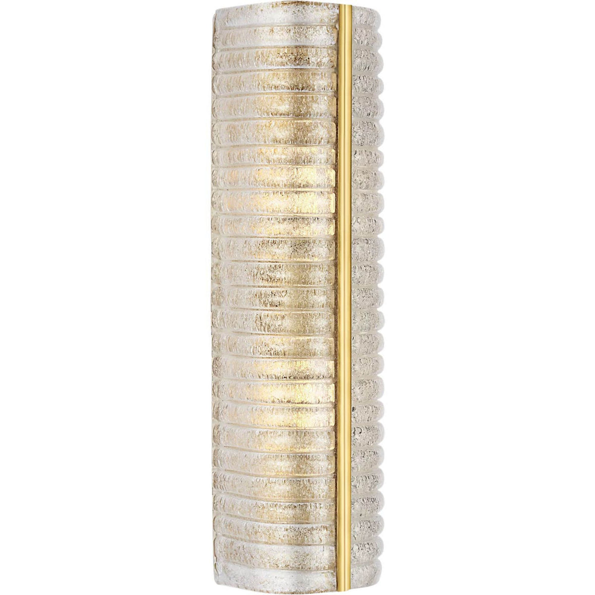 AERIN Claude 20" Linear Sconce in Hand-Rubbed Antique Brass with Clear Graniglia Glass W5.5" x H20" x E4.75"