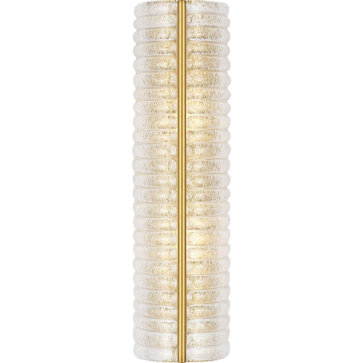 AERIN Claude 20" Linear Sconce in Hand-Rubbed Antique Brass with Clear Graniglia Glass W5.5" x H20" x E4.75"
