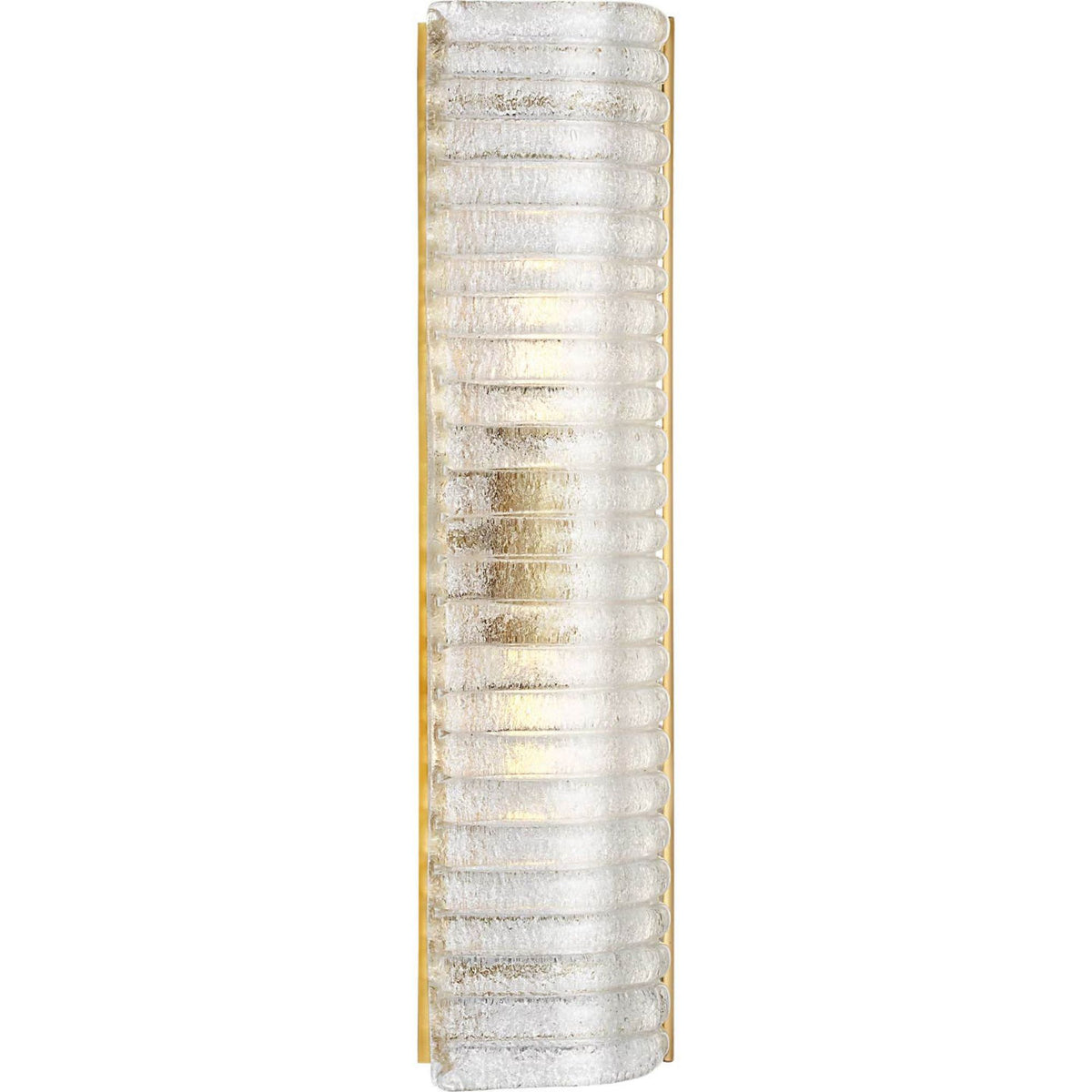 AERIN Claude 20" Linear Sconce in Hand-Rubbed Antique Brass with Clear Graniglia Glass W5.5" x H20" x E4.75"