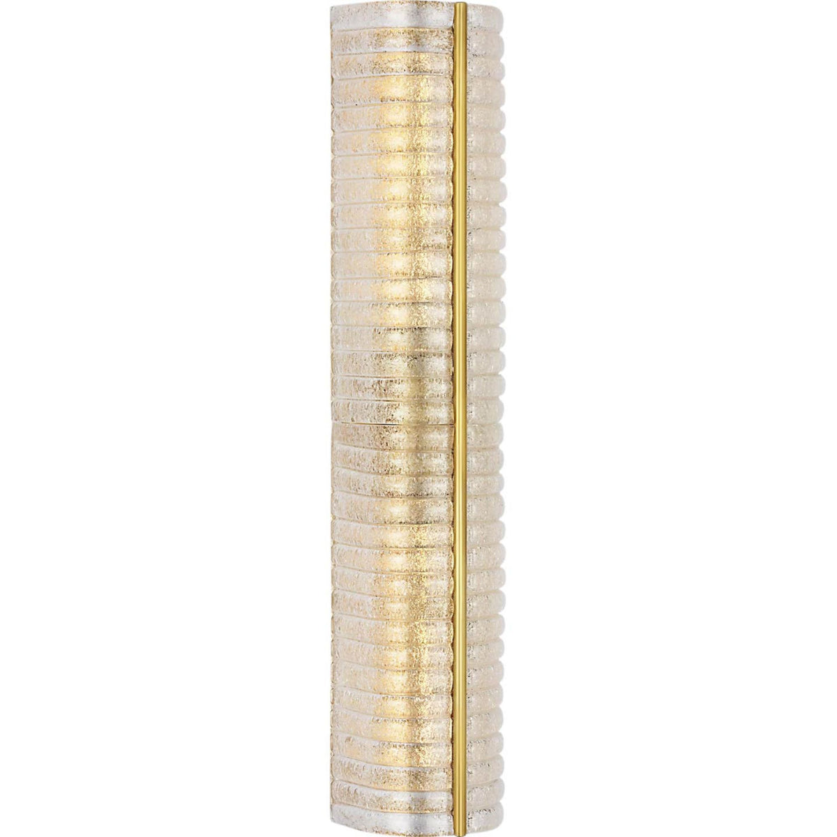 AERIN Claude 27" Linear Sconce in Hand-Rubbed Antique Brass with Clear Graniglia Glass W5.5" x H27" x E4.75"