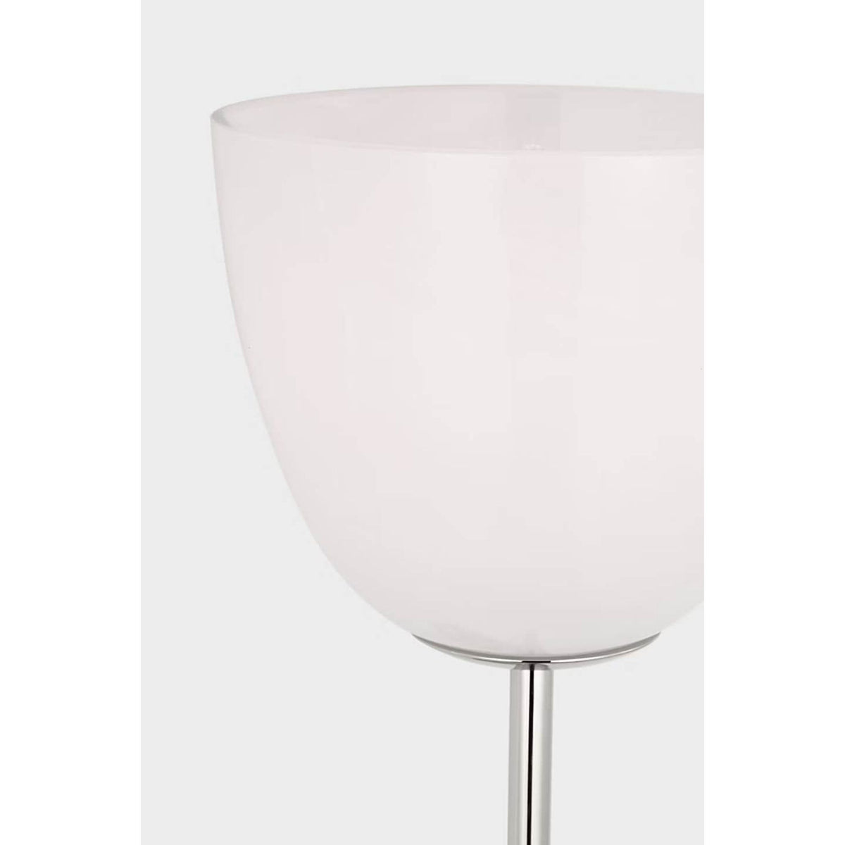 AERIN Brisa 20" Torch Sconce in Polished Nickel with White Strie Glass Shade W7" x H20" x E7.75"