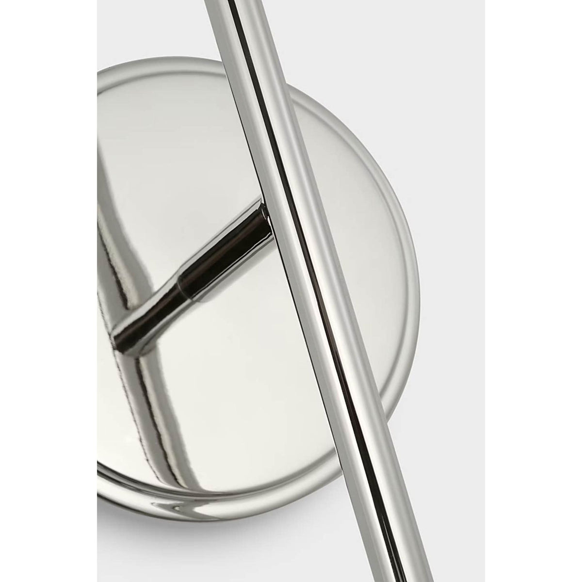 AERIN Brisa 20" Torch Sconce in Polished Nickel with White Strie Glass Shade W7" x H20" x E7.75"