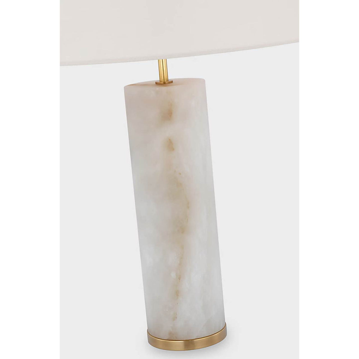 AERIN Lineham Cordless Table Lamp in Alabaster with Linen Shade W18" x H29.5"