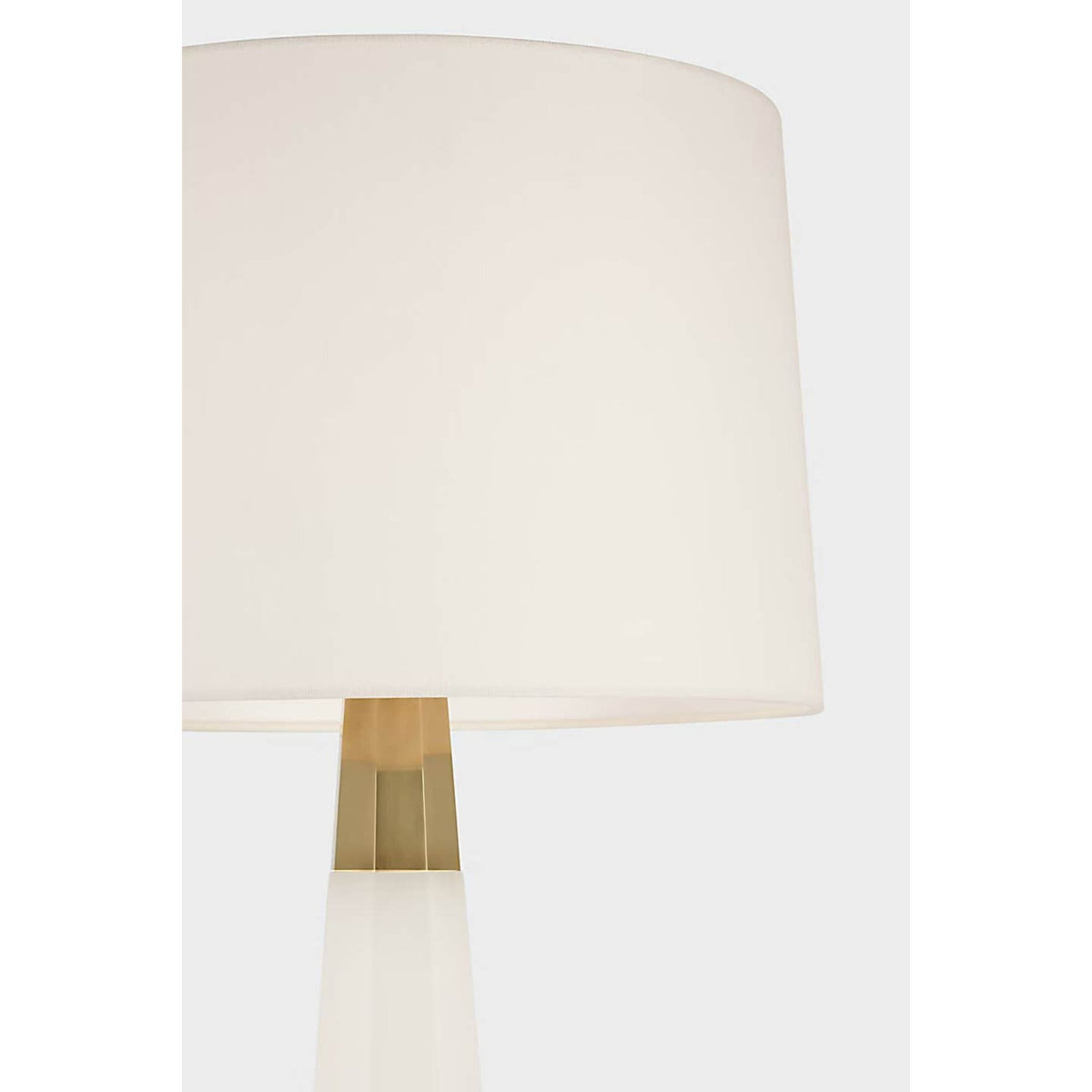 AERIN Olsen Cordless Table Lamp in Alabaster with Linen Shade W17" x H32.5"