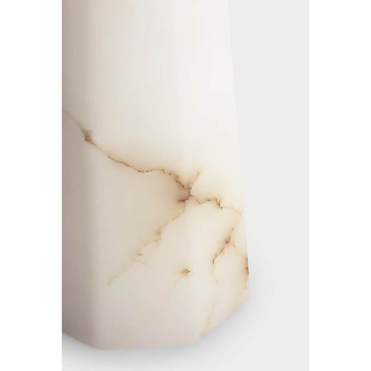 AERIN Olsen Cordless Table Lamp in Alabaster with Linen Shade W17" x H32.5"