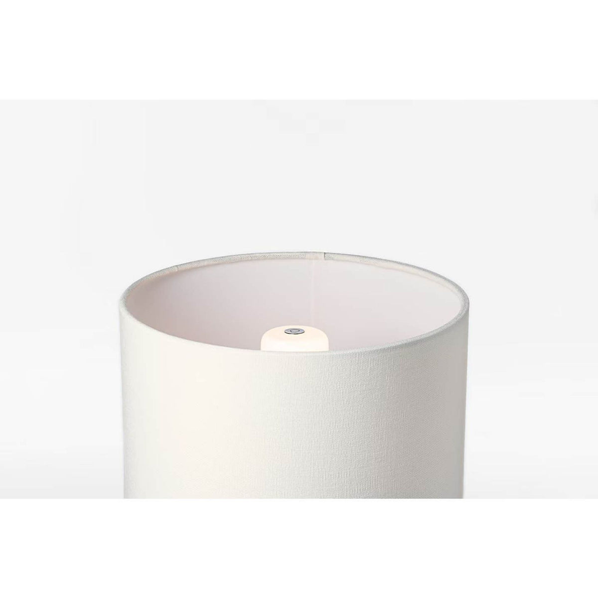 AERIN Gaios 13" Cordless Accent Lamp in Galaxy Grey with Linen Shade W9" x H12.5"