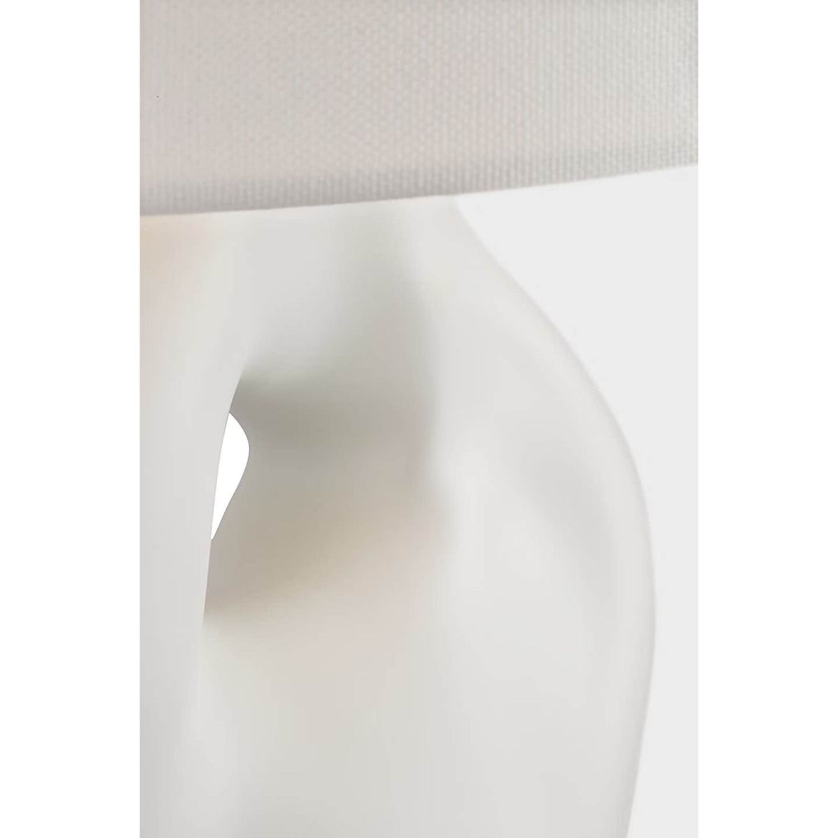 AERIN Adria 25" Cordless Table Lamp in Plaster White with Linen Shade W15.25" x H25.25"