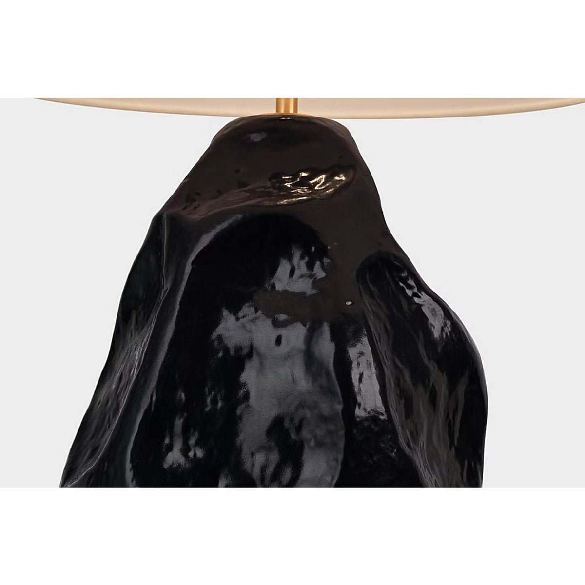 AERIN Rocco 27" Table Lamp in Black with Linen Shade W17" x H27.25"