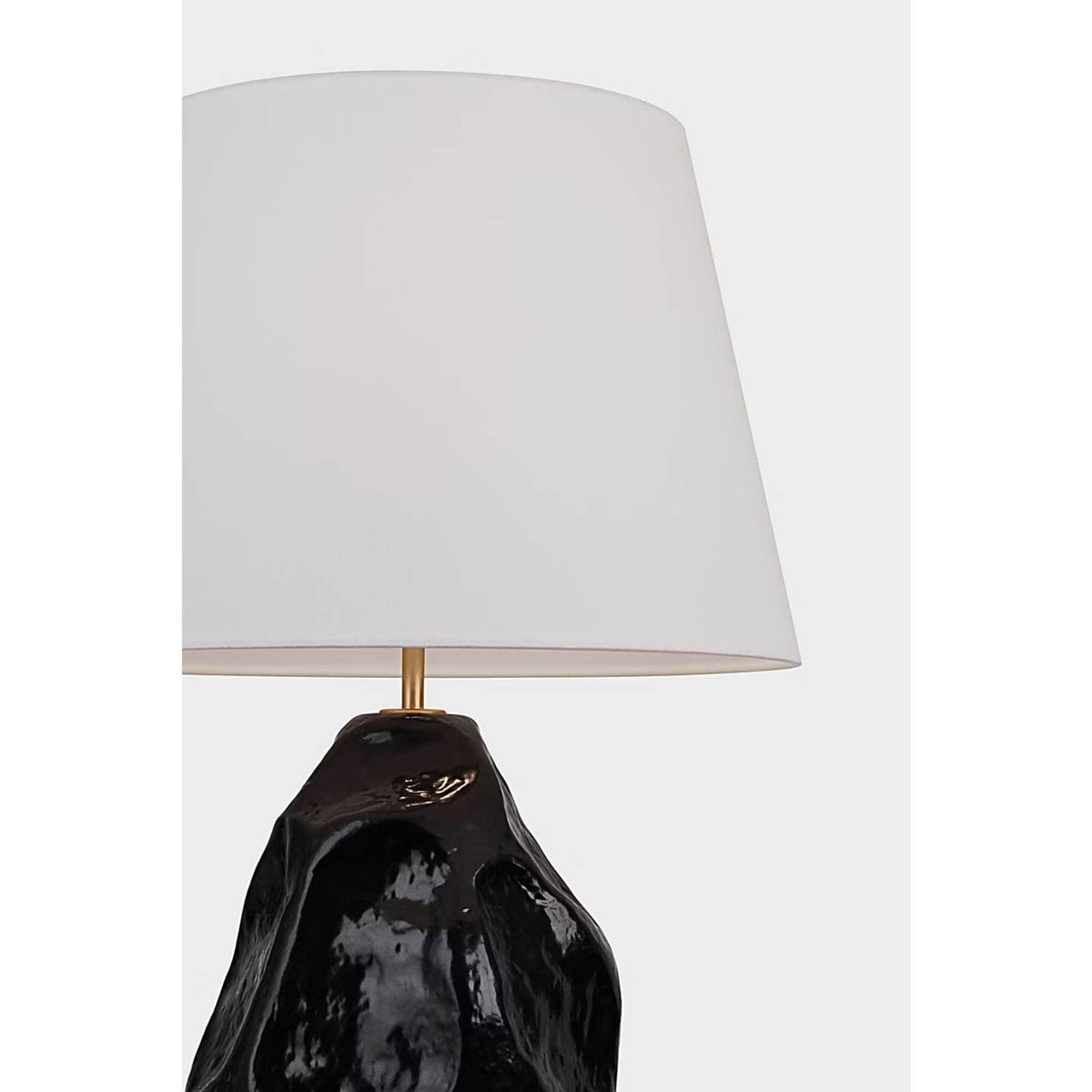 AERIN Rocco 27" Table Lamp in Black with Linen Shade W17" x H27.25"