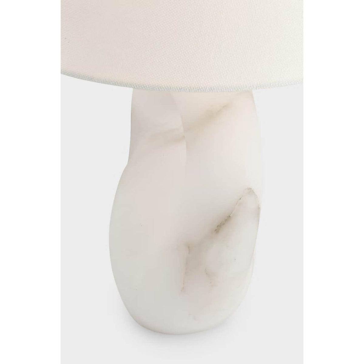 AERIN Adria 16" Table Lamp in Alabaster with Linen Shade W9" x H16"