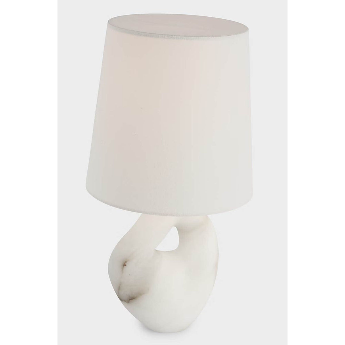 AERIN Adria 16" Table Lamp in Alabaster with Linen Shade W9" x H16"