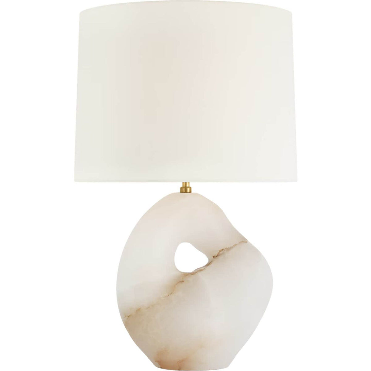 AERIN Adria 25" Table Lamp in Alabaster with Linen Shade W15.25" x H25.25"