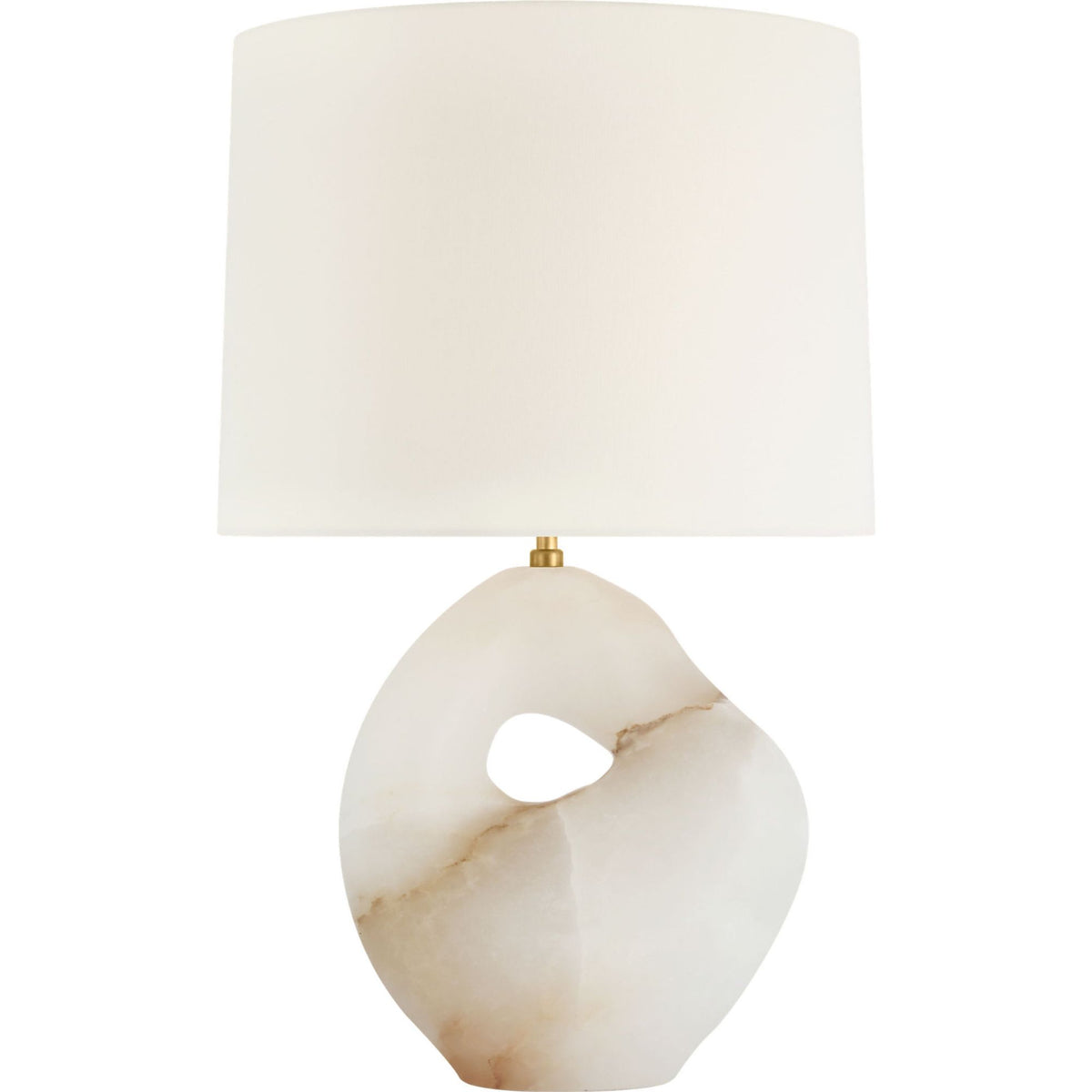 AERIN Adria 25" Table Lamp in Alabaster with Linen Shade W15.25" x H25.25"