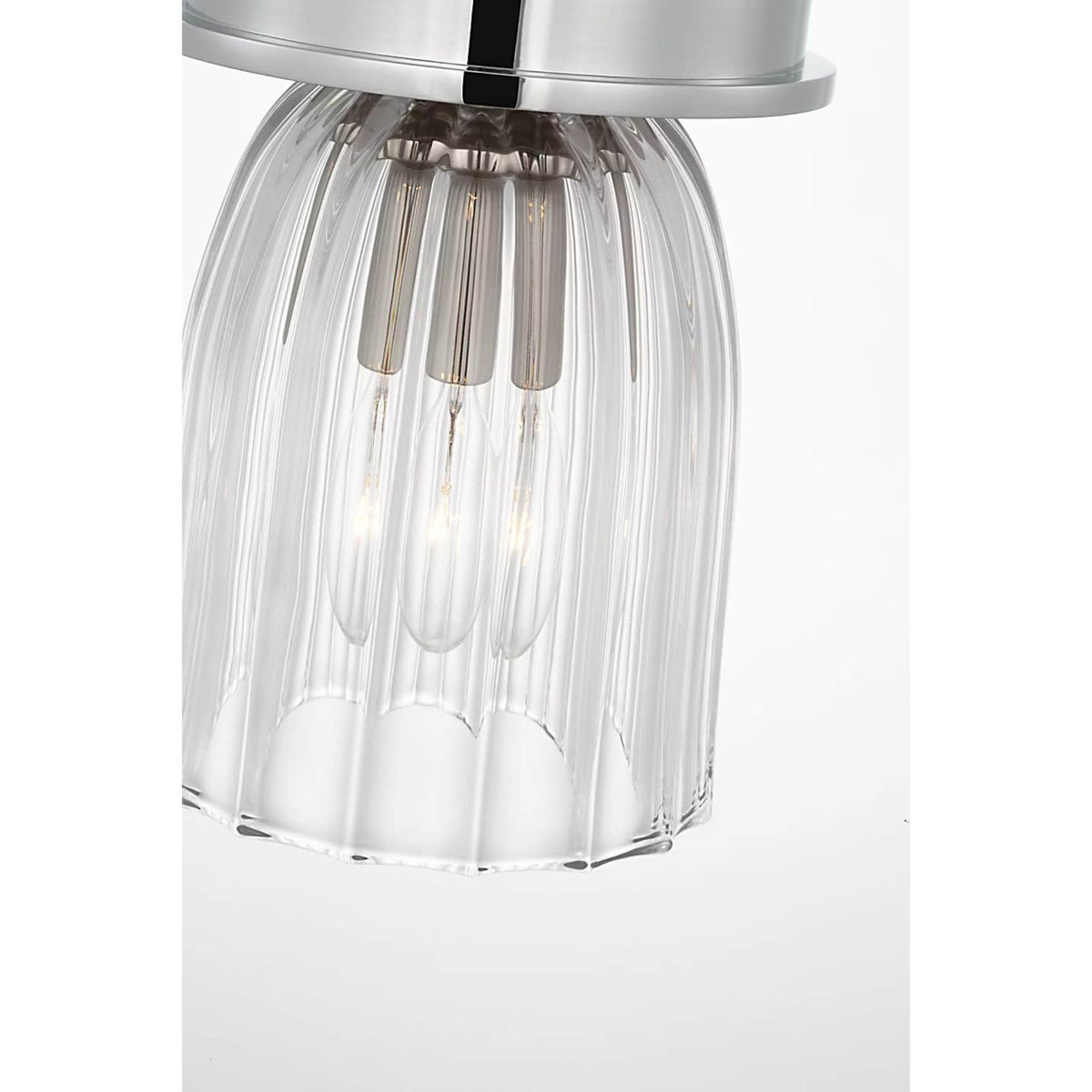AERIN Asalea 5" Solitaire Flush Mount in Polished Nickel with Clear Glass W4.5" x H6.5"