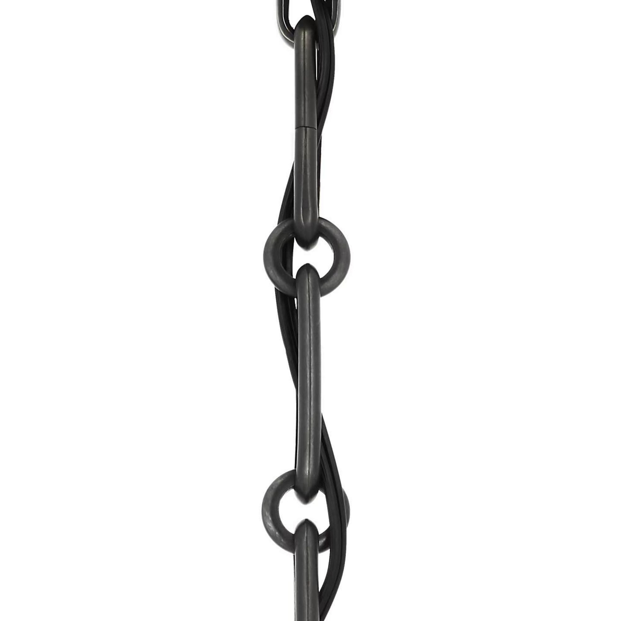 AERIN Rae 17" Pendant in Bronze with White Strie Glass W17.25" x H19.5"
