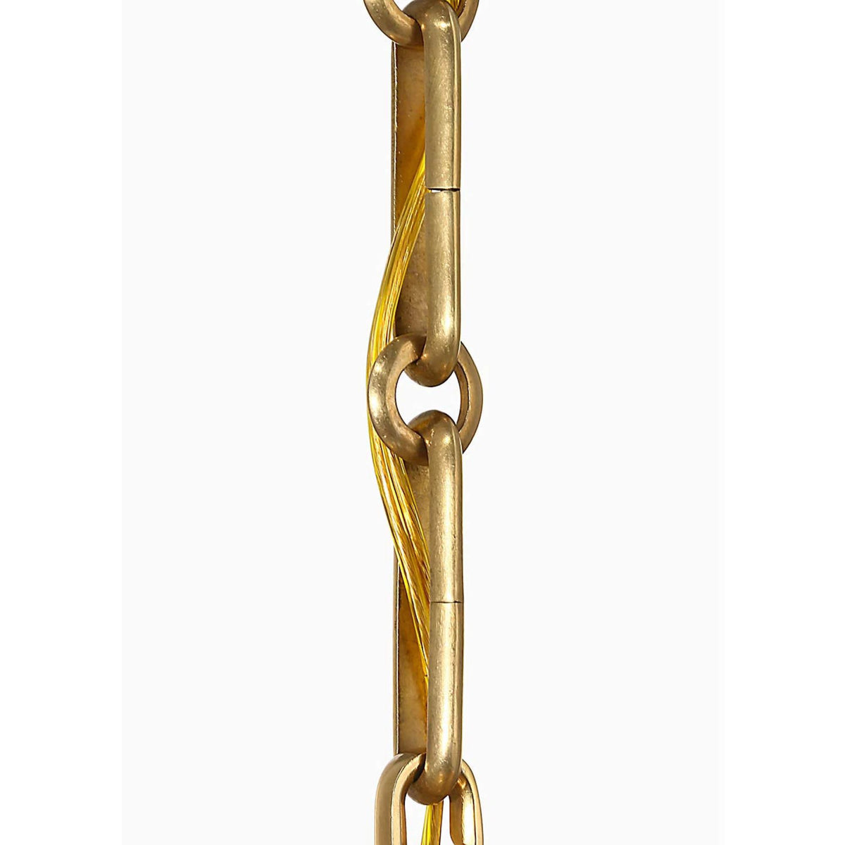 AERIN Rae 17" Pendant in Hand-Rubbed Antique Brass with White Strie Glass W17.25" x H19.5"