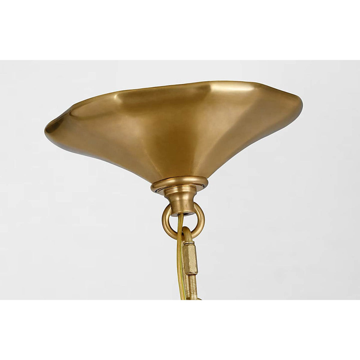 AERIN Rhine 34" Three Tier Chandelier in Hand-Rubbed Antique Brass with Crystal W34" x H21.75"