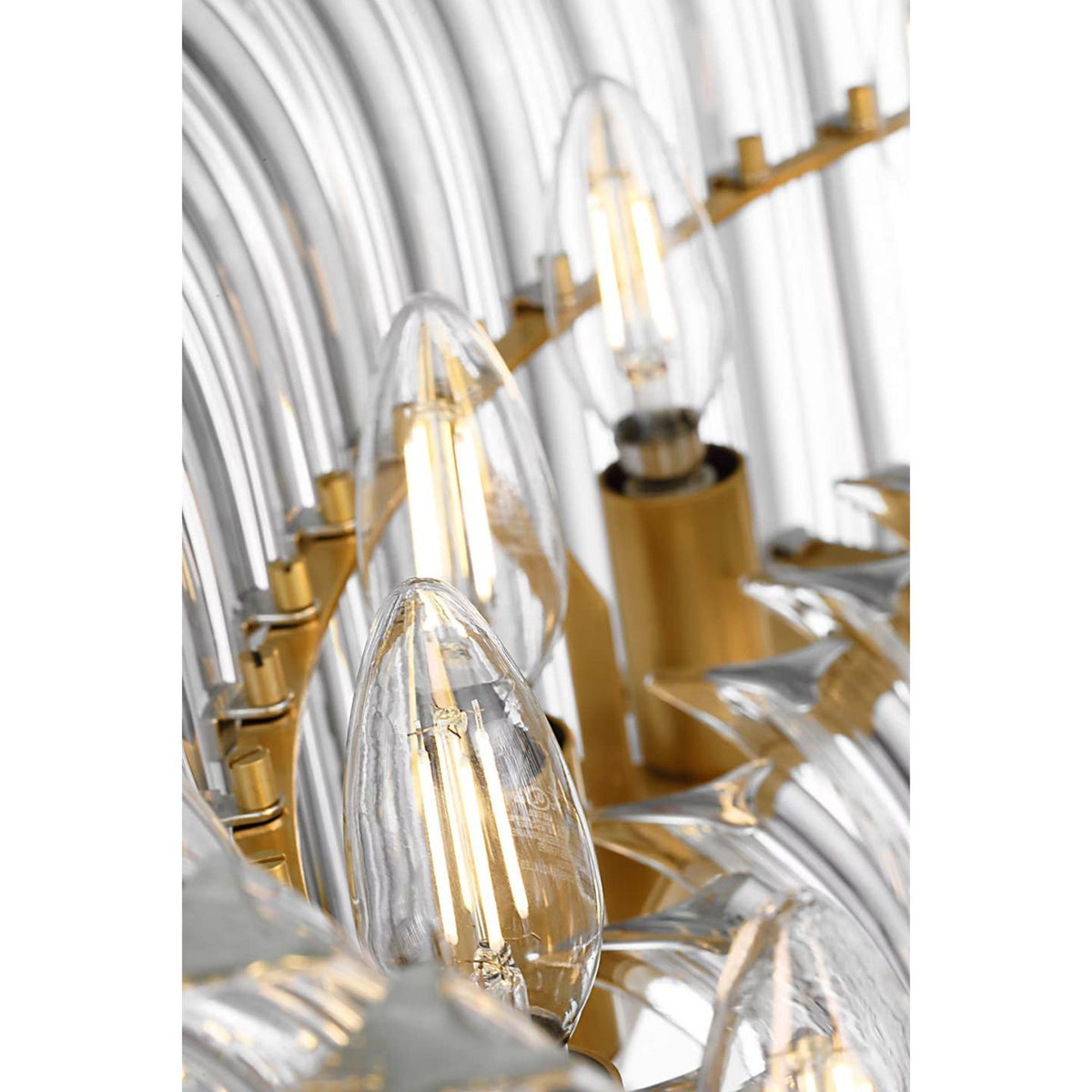 AERIN Rhine 34" Three Tier Chandelier in Hand-Rubbed Antique Brass with Crystal W34" x H21.75"
