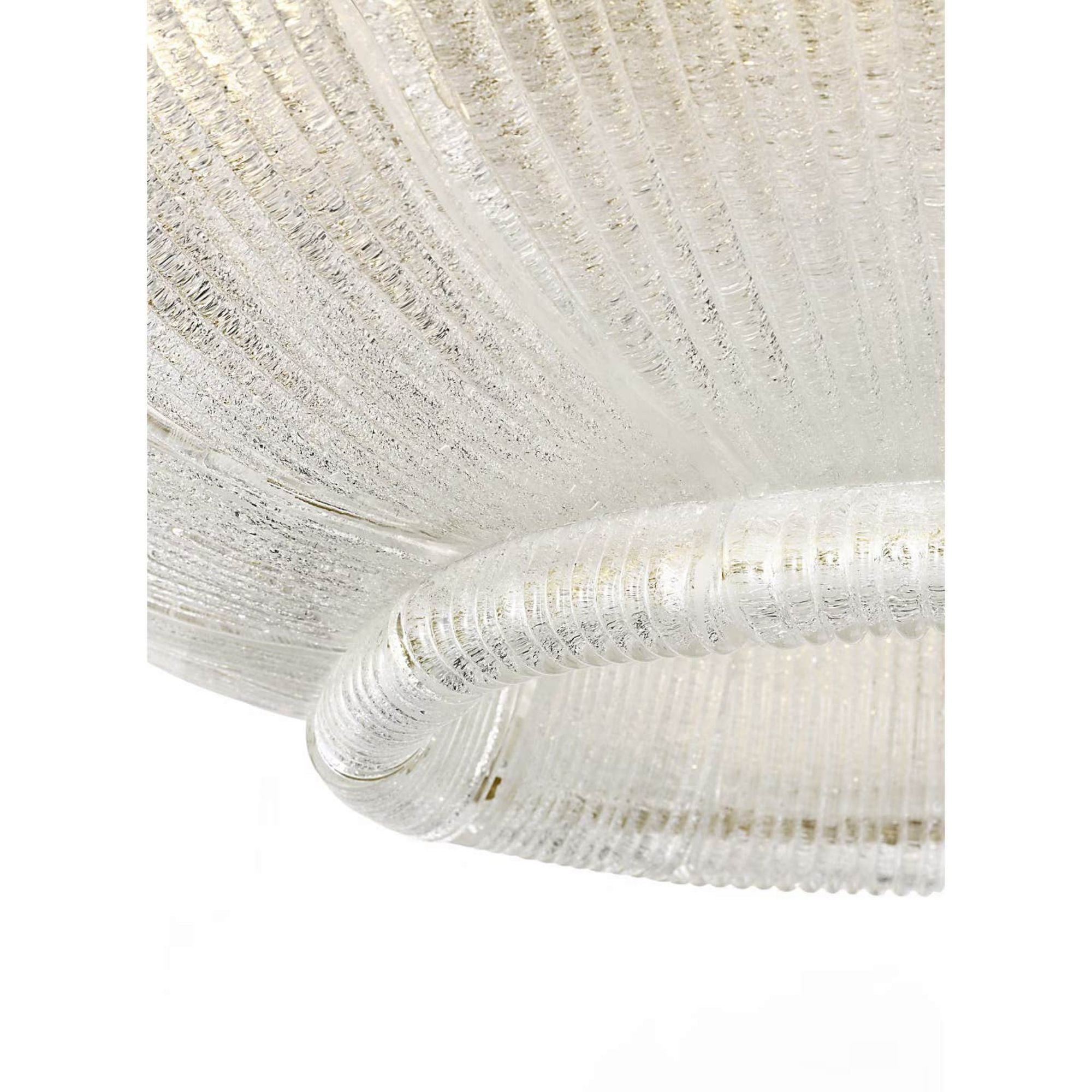AERIN Claude 39" Chandelier in Hand-Rubbed Antique Brass with Clear Graniglia Glass W37.75"