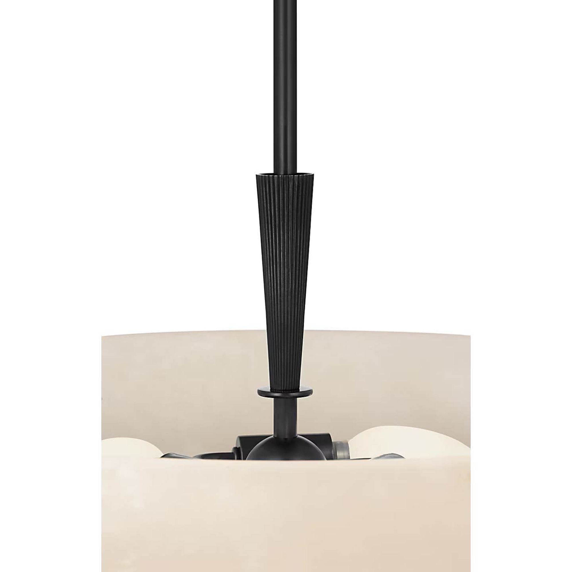 AERIN Pascal 19" Bowl Pendant in Bronze with Alabaster W19"