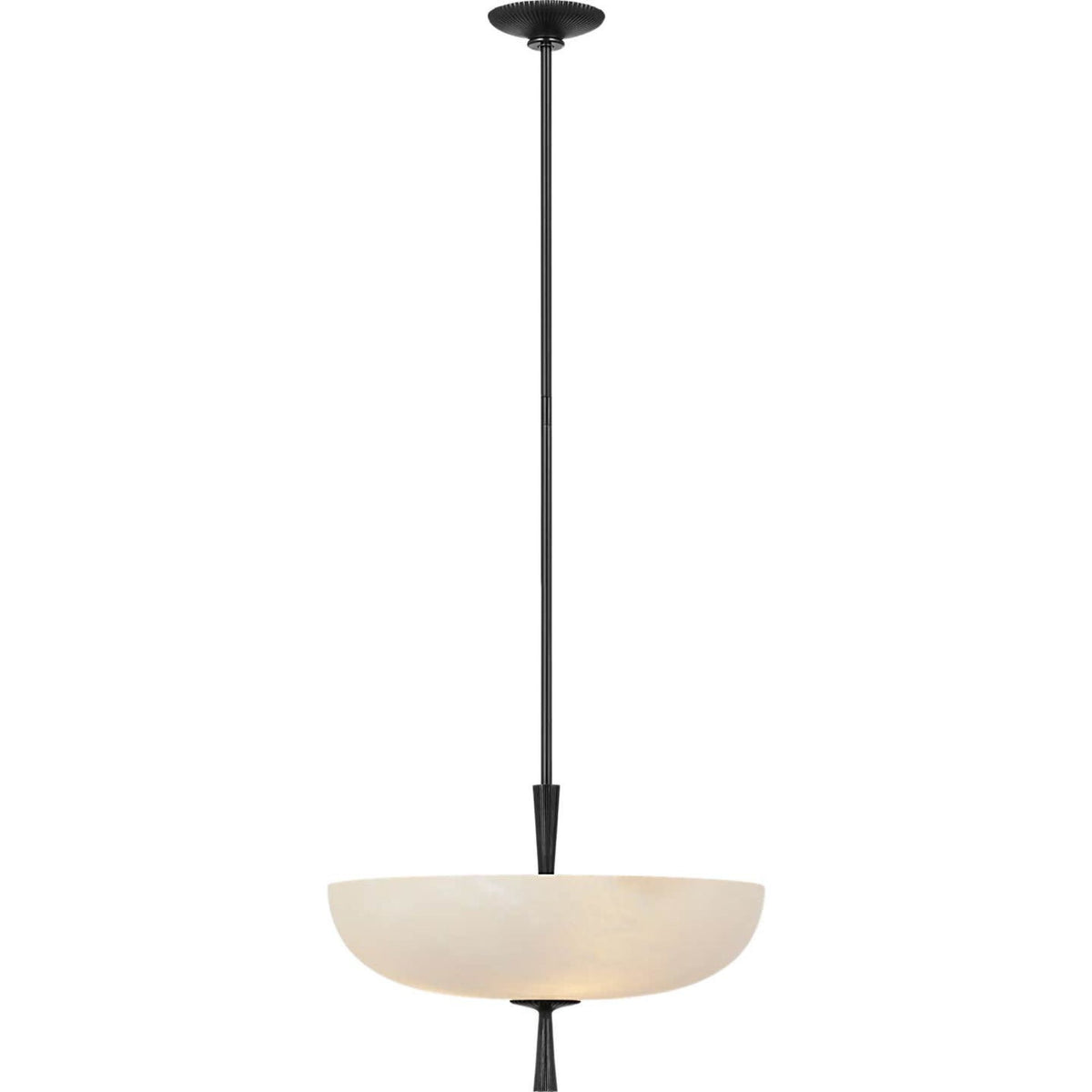 AERIN Pascal 19" Bowl Pendant in Bronze with Alabaster W19"