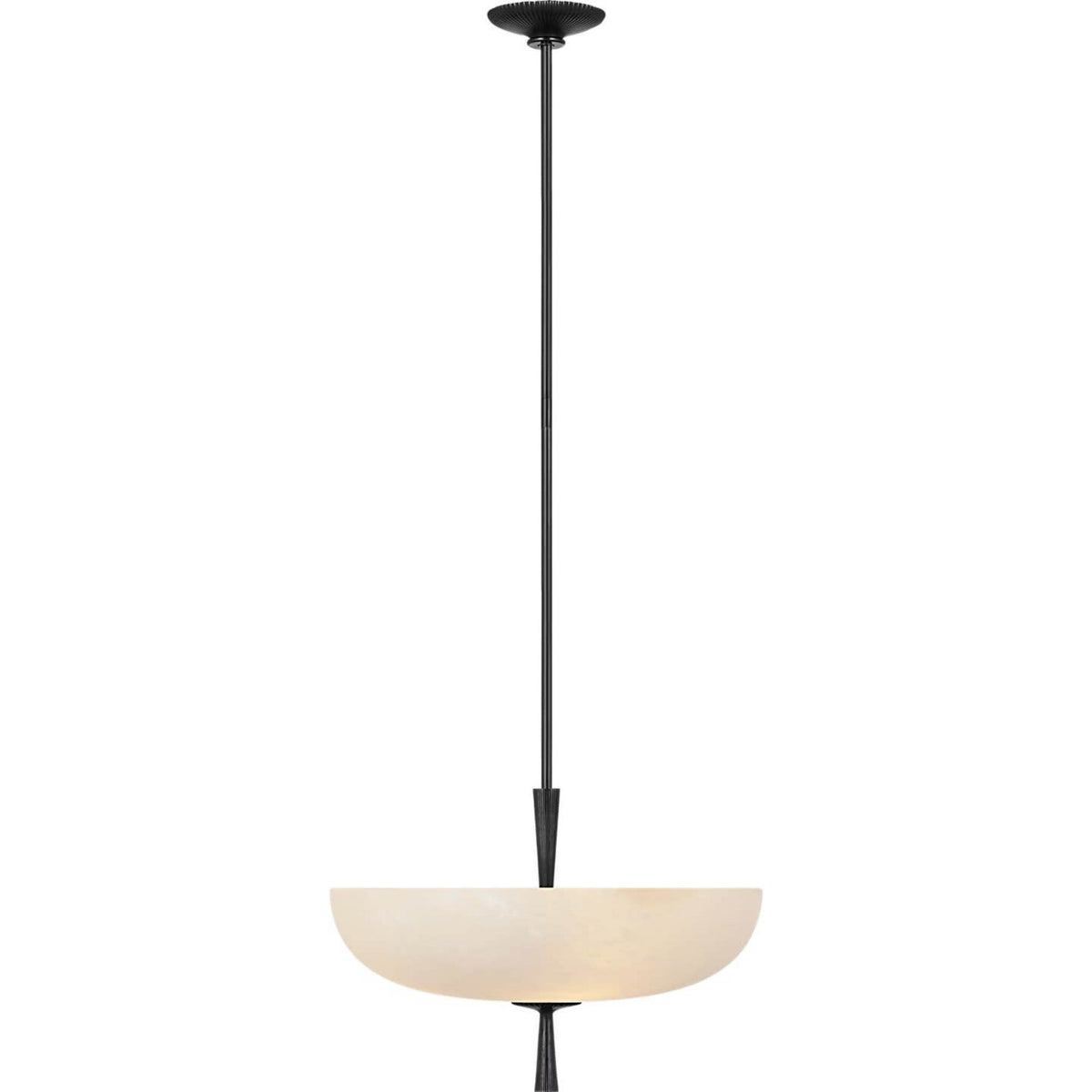 AERIN Pascal 19" Bowl Pendant in Bronze with Alabaster W19"