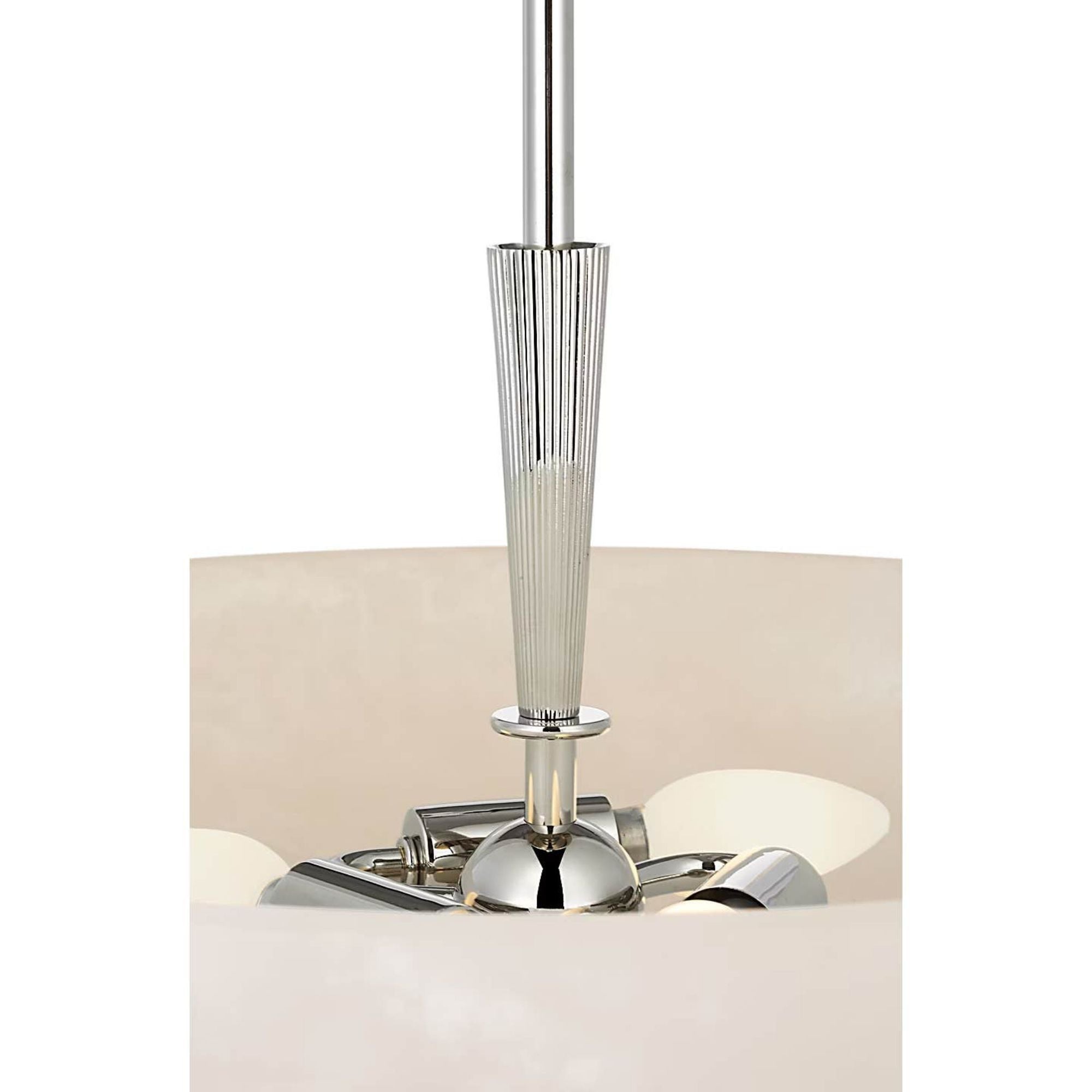 AERIN Pascal 19" Bowl Pendant in Polished Nickel with Alabaster W19"