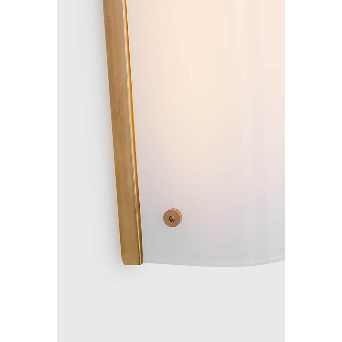 Barbara Barry Penhold 30" Bath Light in Soft Brass with White Glass W3.25" x H30" x E3.25"