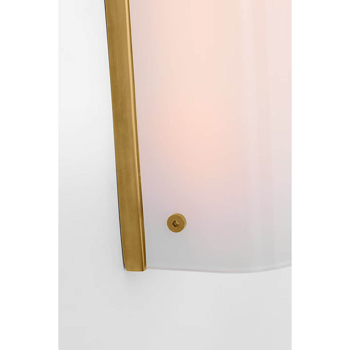 Barbara Barry Penhold 30" Bath Light in Soft Brass with White Glass W3.25" x H30" x E3.25"