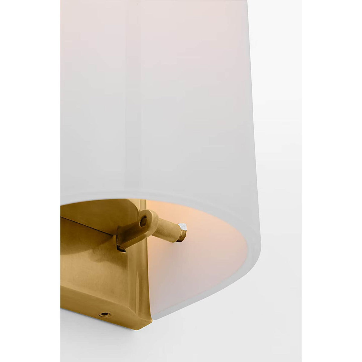 Barbara Barry Penhold 30" Bath Light in Soft Brass with White Glass W3.25" x H30" x E3.25"