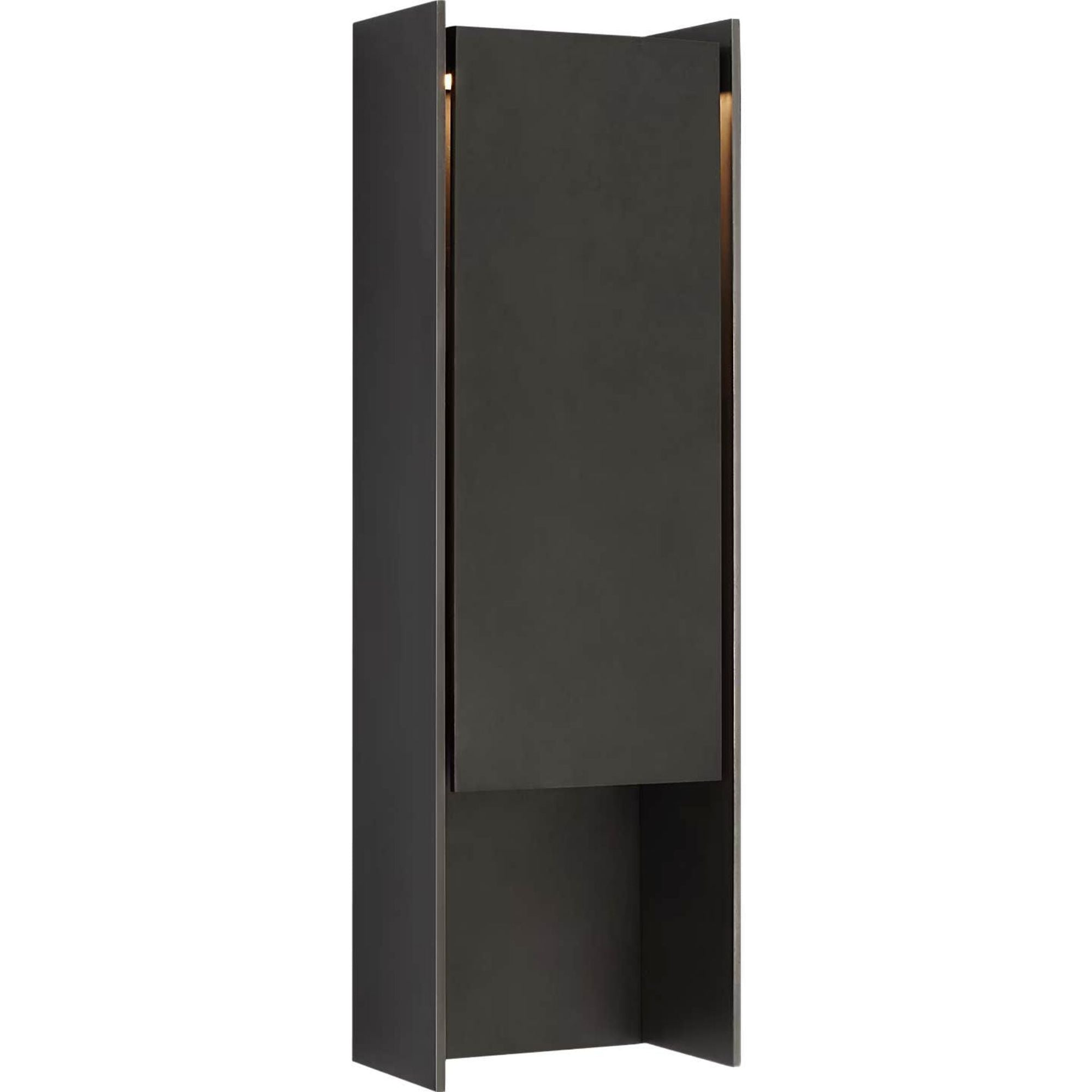 Barbara Barry Align 25" Shielded Wall Light in Blackened Stainless W7.75" x H24.5" x E4.75"