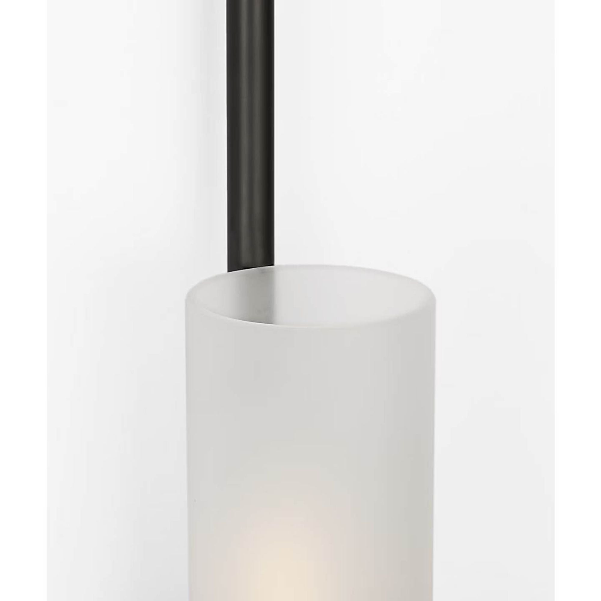 Barbara Barry Windchime 25" Tubular Sconce in Bronze with Soft Etched Glass W2.75" x H25" x E3.75"