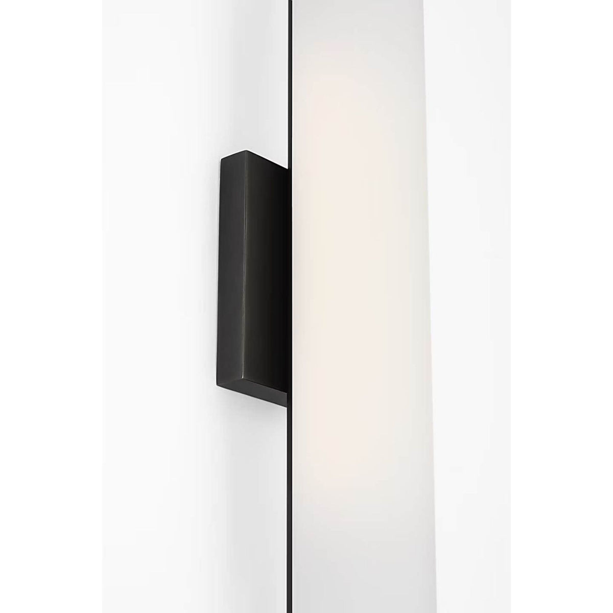 Barbara Barry Windchime 25" Tubular Sconce in Bronze with Soft Etched Glass W2.75" x H25" x E3.75"