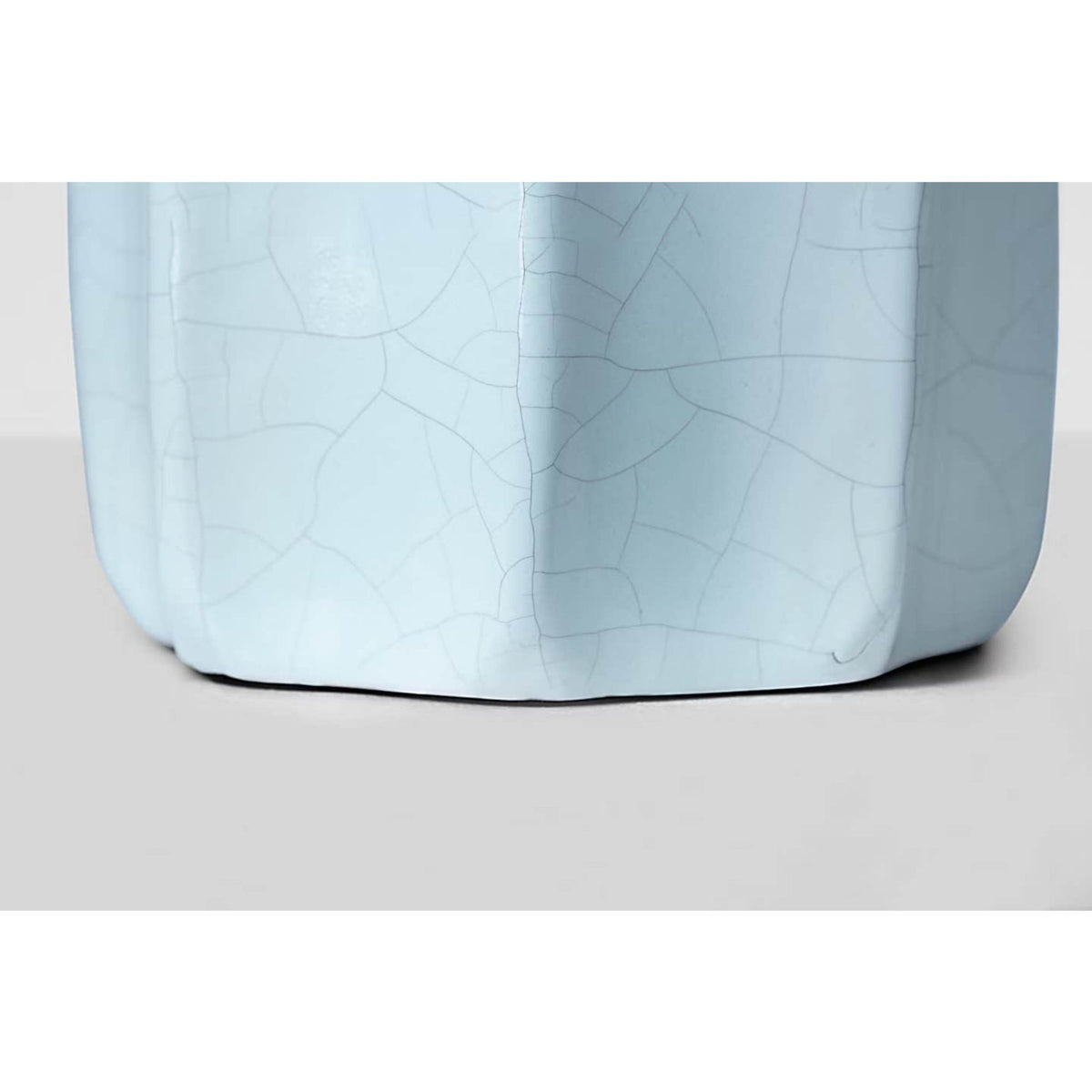 Barbara Barry Melanie 12" Cordless Accent Lamp in Crackled Moonseed with Linen Shade W8.5" x H12"