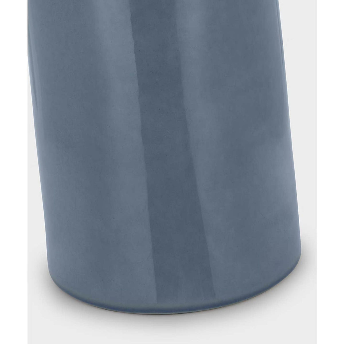 Barbara Barry Xian 30" Table Lamp in Polar Blue Crackle and Soft Brass with Linen Shade W16" x H29.5"
