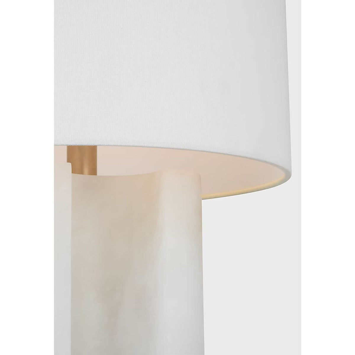 Barbara Barry Palo 28" Table Lamp in Alabaster with Linen Shade W14.75" x H28.25"