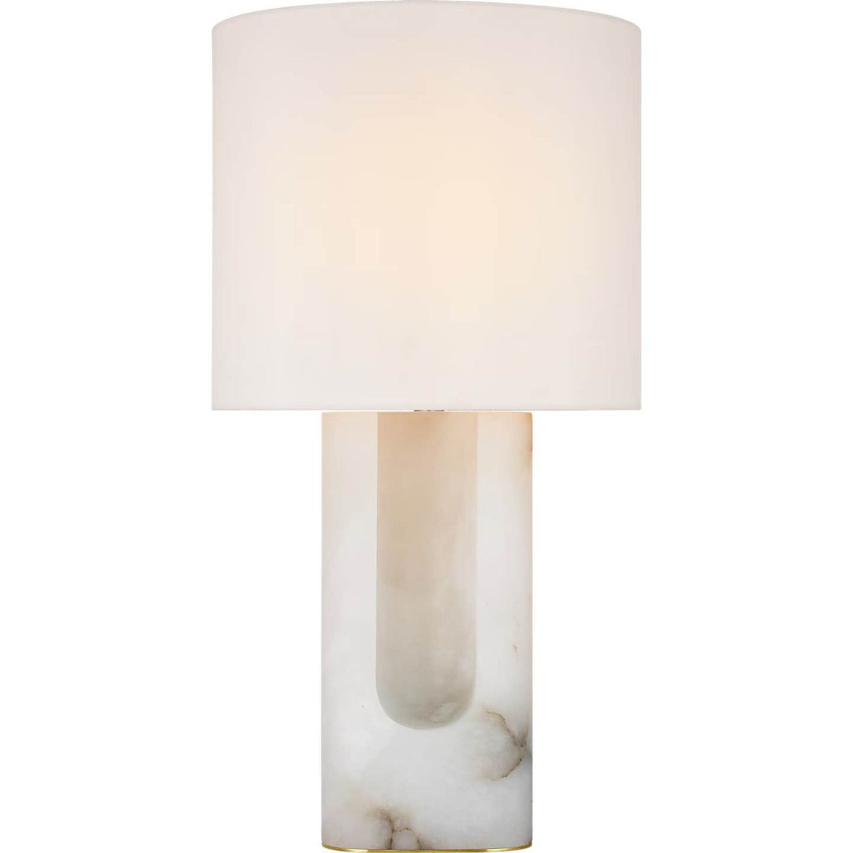 Barbara Barry Palo 28" Table Lamp in Alabaster with Linen Shade W14.75" x H28.25"