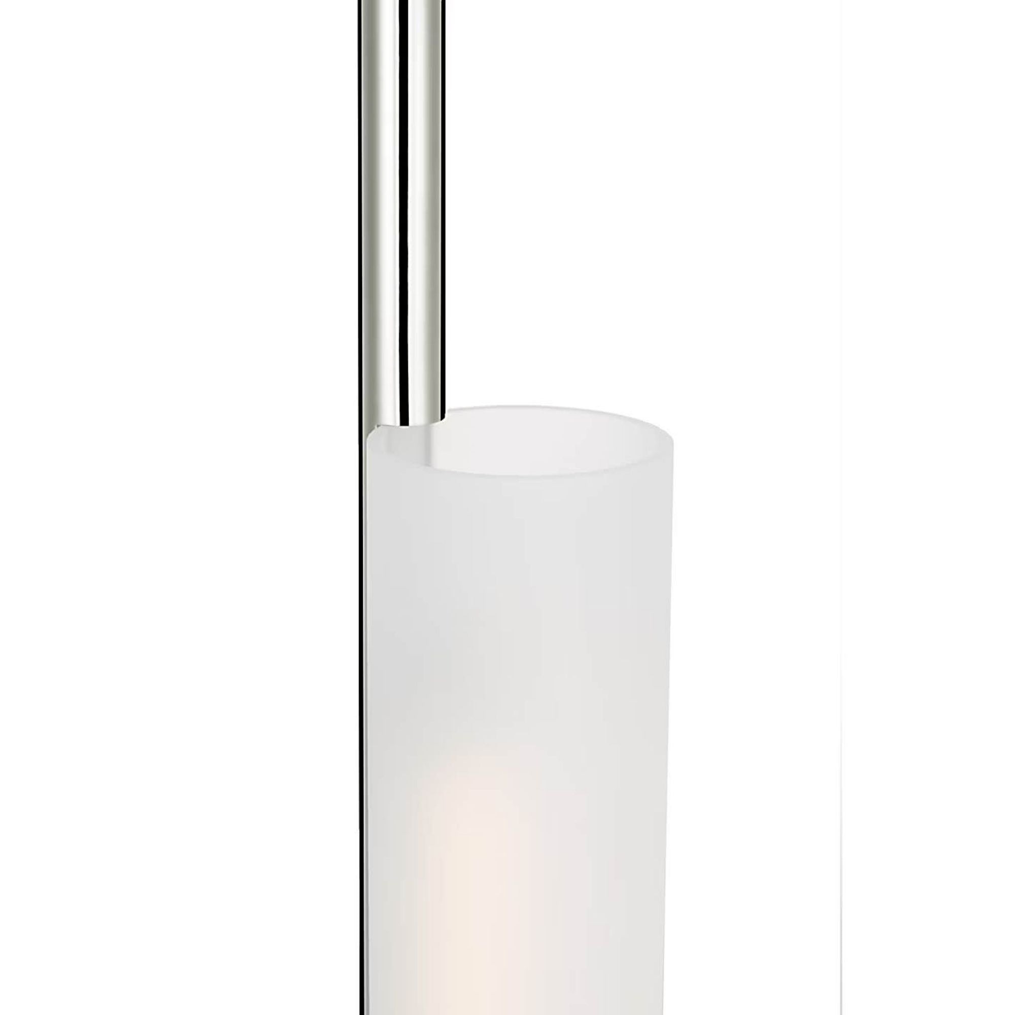 Barbara Barry Windchime 3" Single Pendant in Polished Nickel with Soft Etched Glass W2.5"