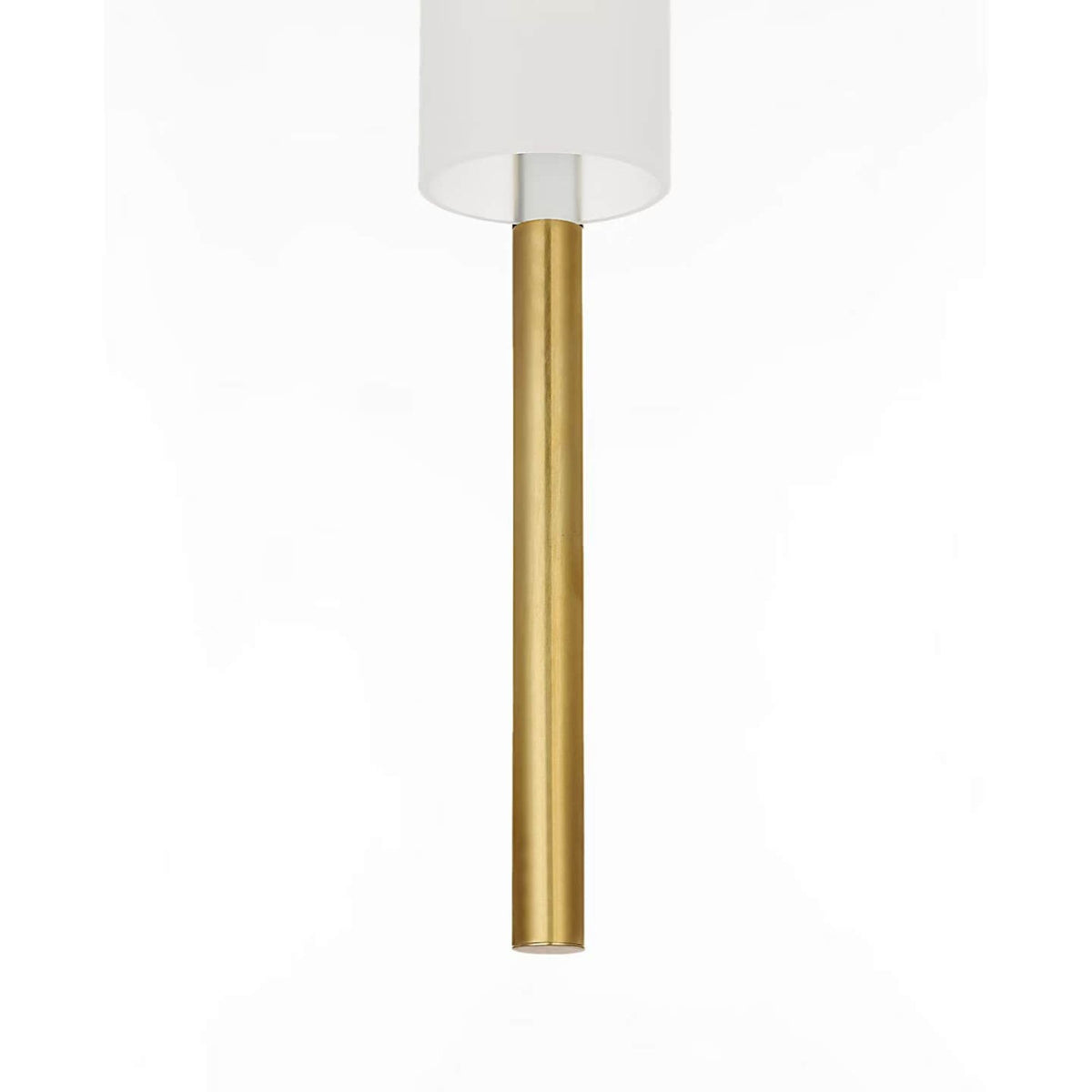Barbara Barry Windchime 3" Single Pendant in Soft Brass with Soft Etched Glass W2.5"