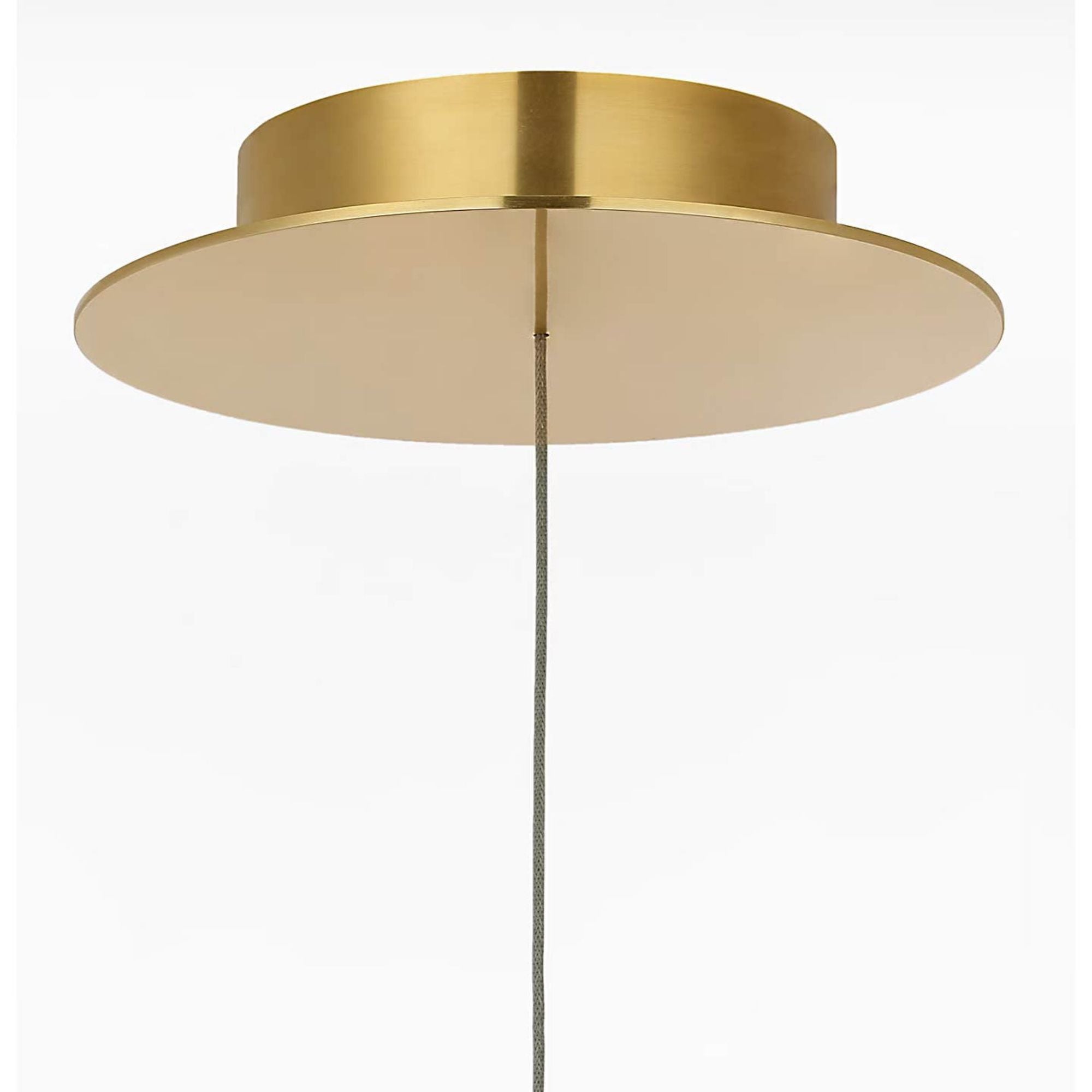 Barbara Barry Windchime 3" Single Pendant in Soft Brass with Soft Etched Glass W2.5"