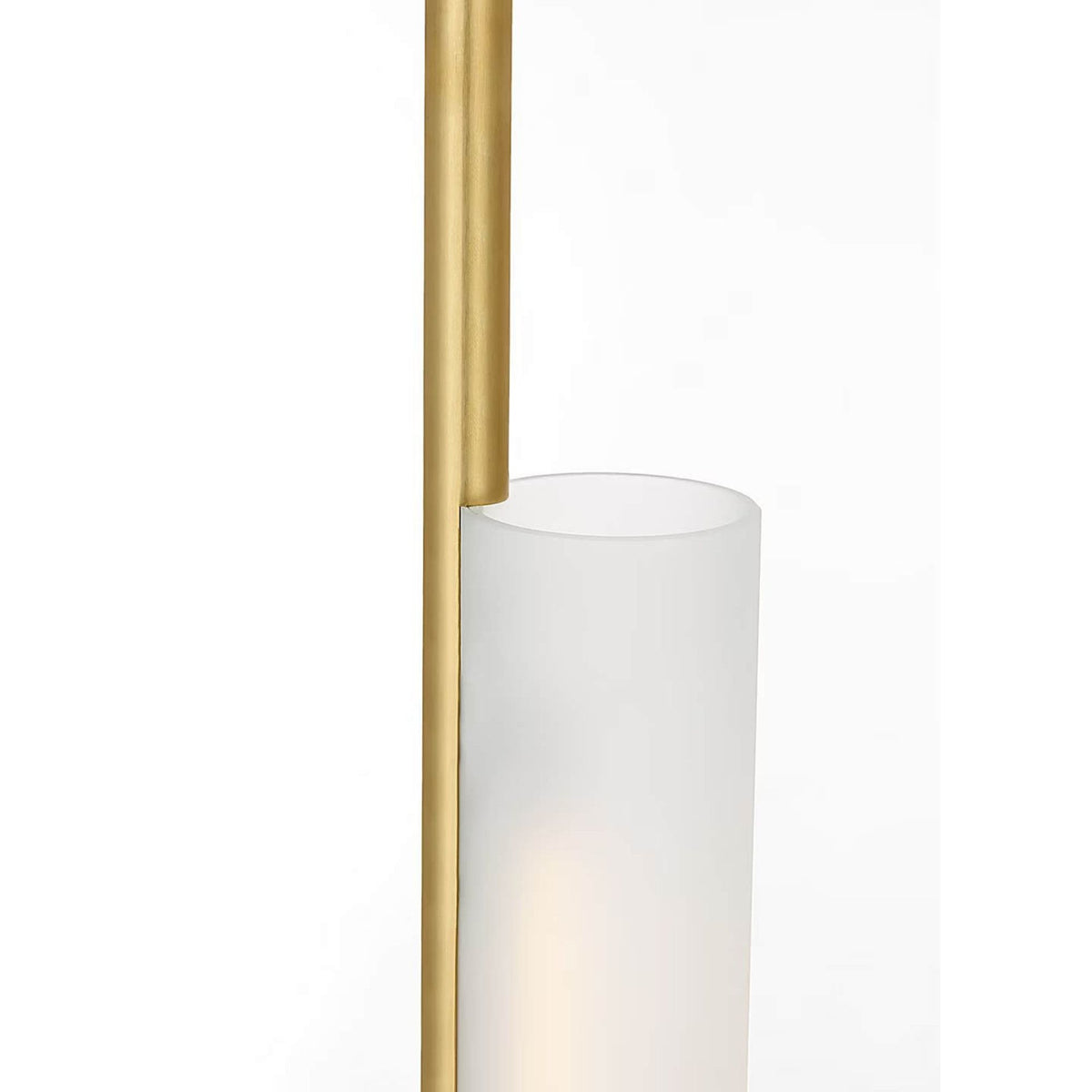 Barbara Barry Windchime 3" Single Pendant in Soft Brass with Soft Etched Glass W2.5"