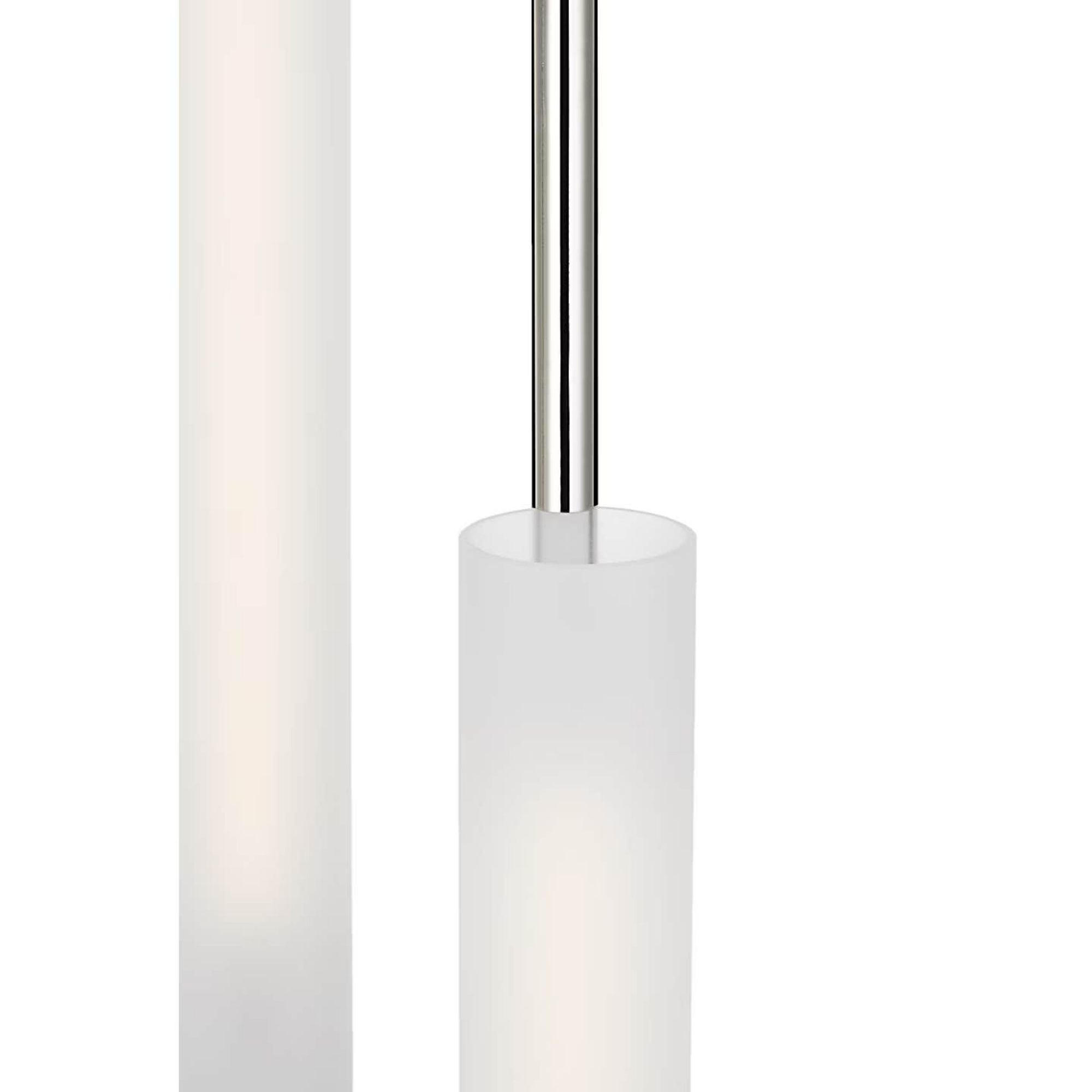 Barbara Barry Windchime 12" 3 Light Chandelier in Polished Nickel with Soft Etched Glass W11.25"