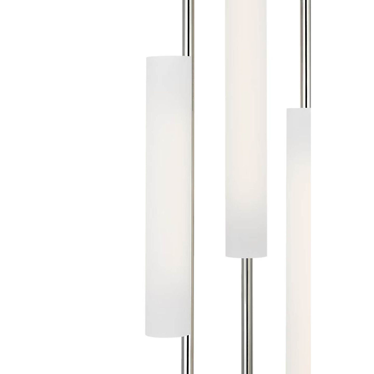 Barbara Barry Windchime 12" 3 Light Chandelier in Polished Nickel with Soft Etched Glass W11.25"