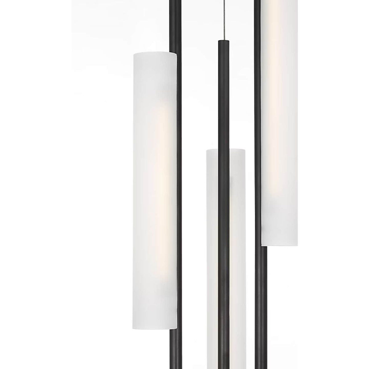 Barbara Barry Windchime 17" 5 Light Chandelier in Bronze with Soft Etched Glass W17.25"
