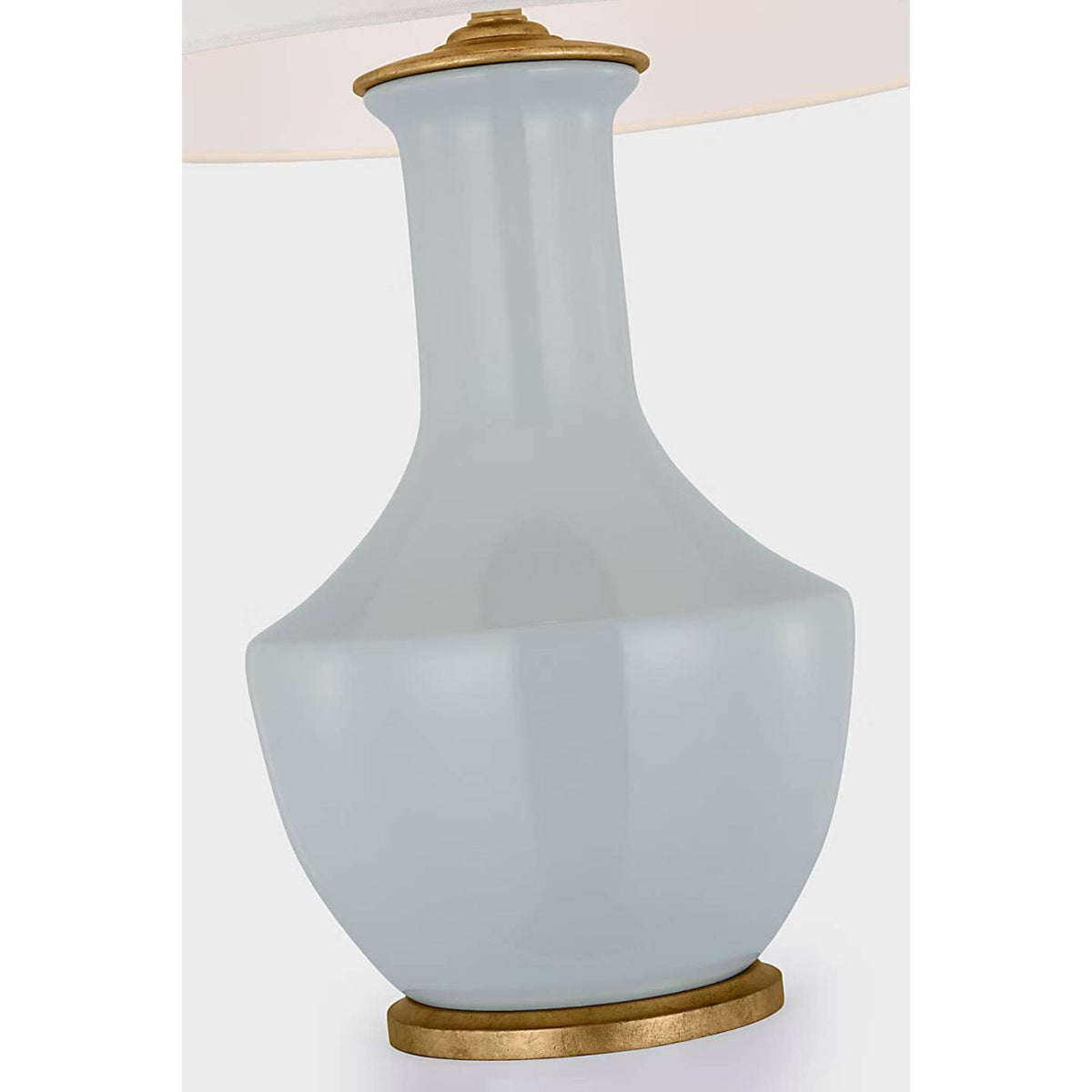 Chapman & Myers Lambay Cordless Table Lamp in Ice Blue with Linen Shade W20" x H32.25"